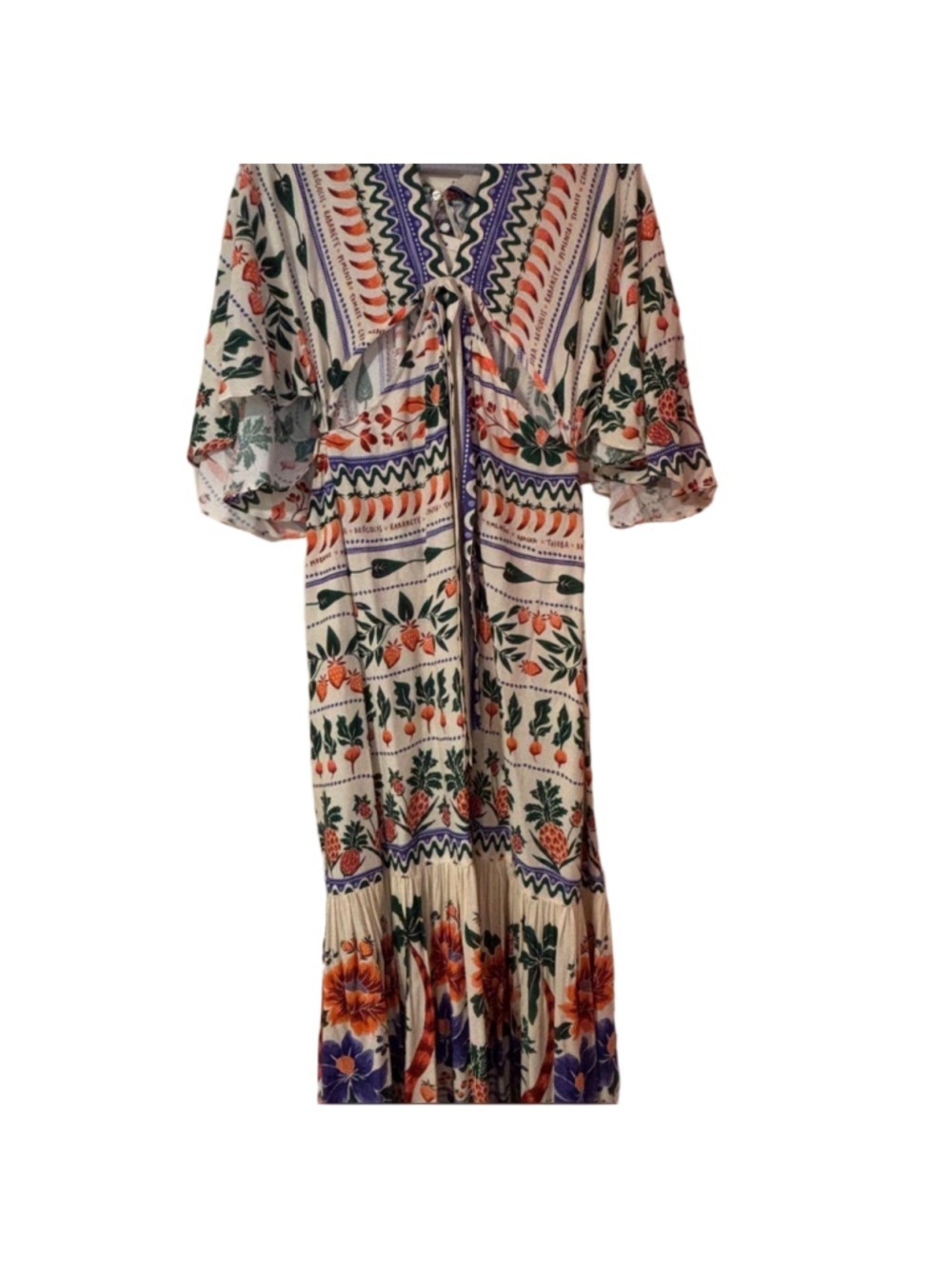 Farm Rio V-Neck Kaftan Maxi Dress Size S NWT - Picture 7 of 11
